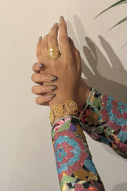 Nora Golden Bracelet with ring