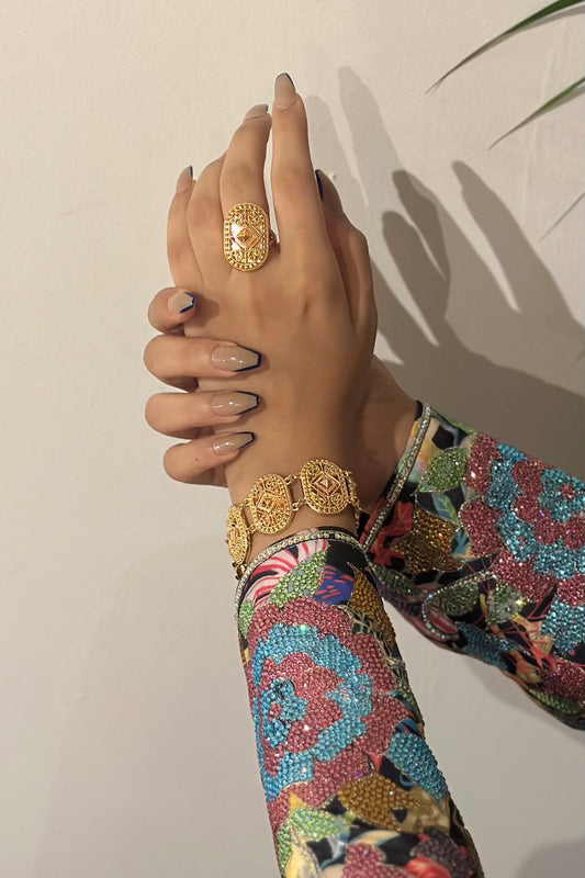 Nora Golden Bracelet with ring