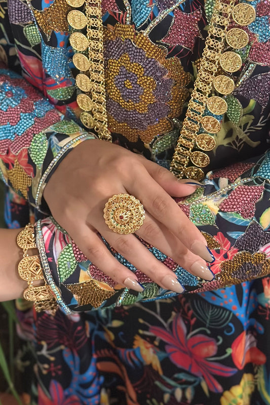 Aniya Multicolor Adjustable Ring