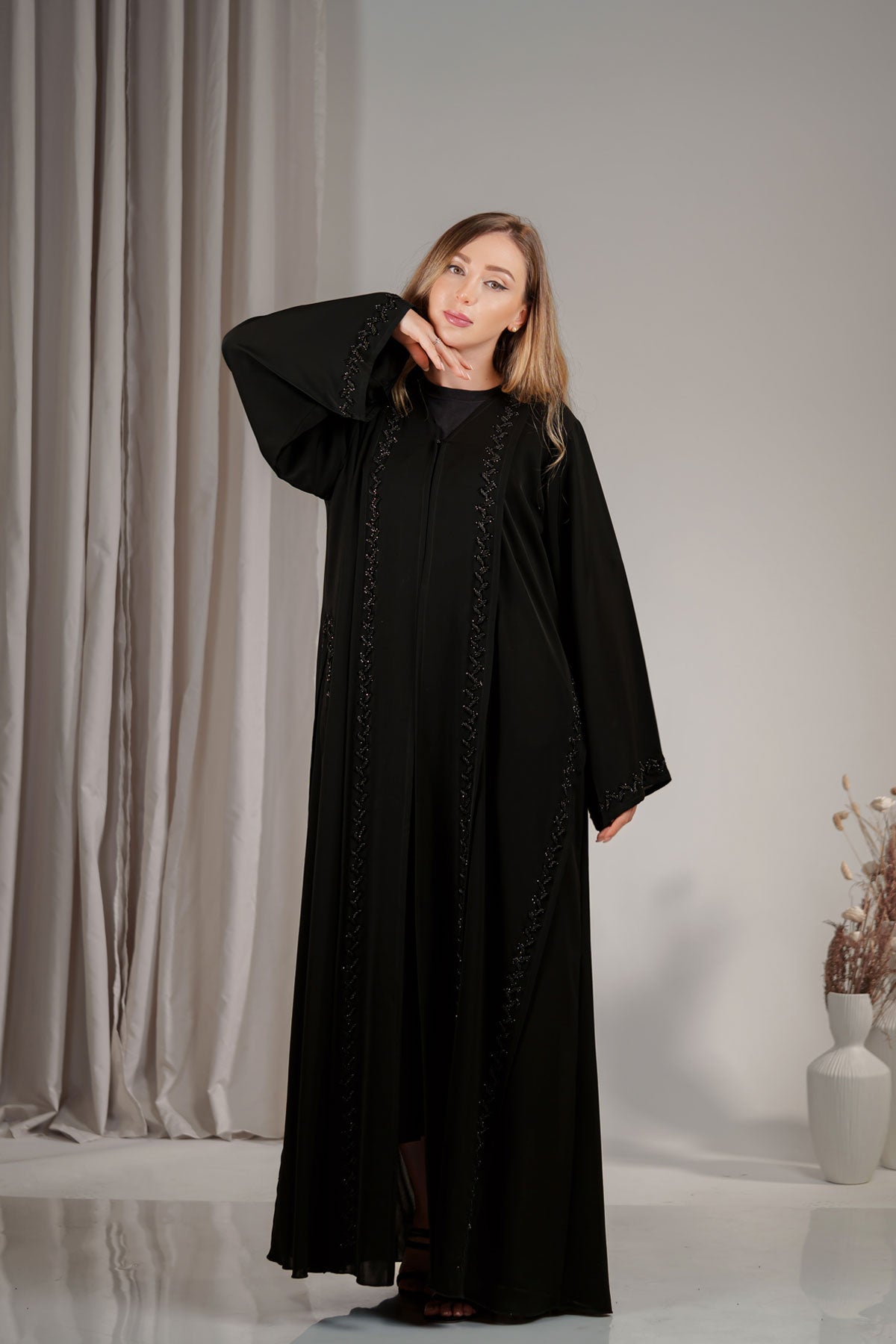 Black Embroidery Abaya