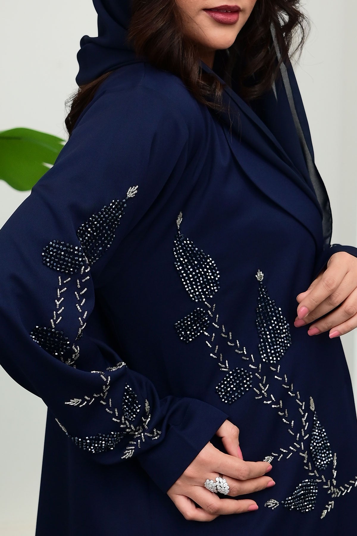 Navy Blue Coat style Abaya