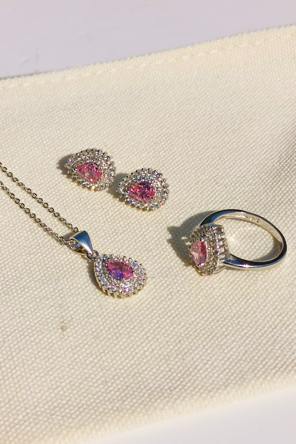 Pink in 925 Sterling Silver set