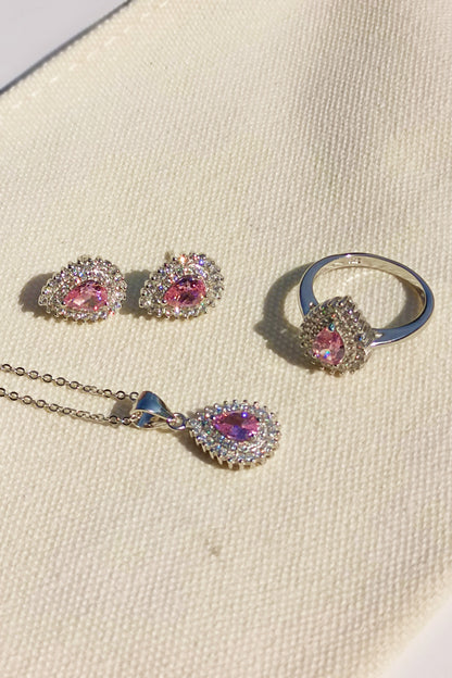 Pink in 925 Sterling Silver set