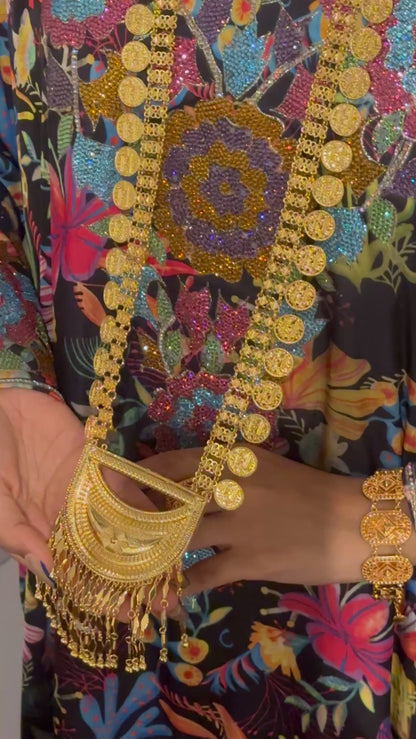 Abeer Golden Long Necklace set
