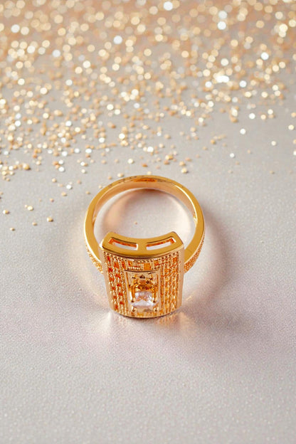 White Traditional Adjustable Ring