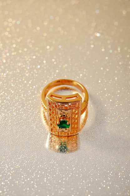 Green Traditional Adjustable Ring
