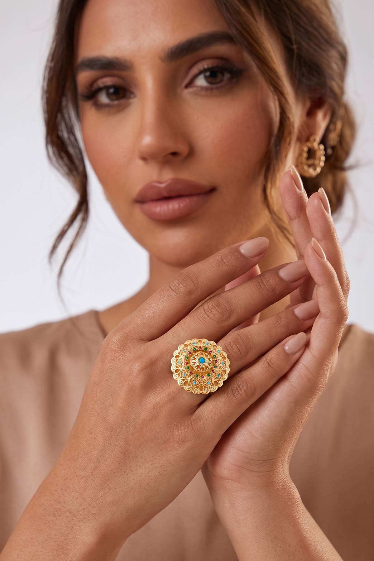 Atiya Multicolor Adjustable Ring