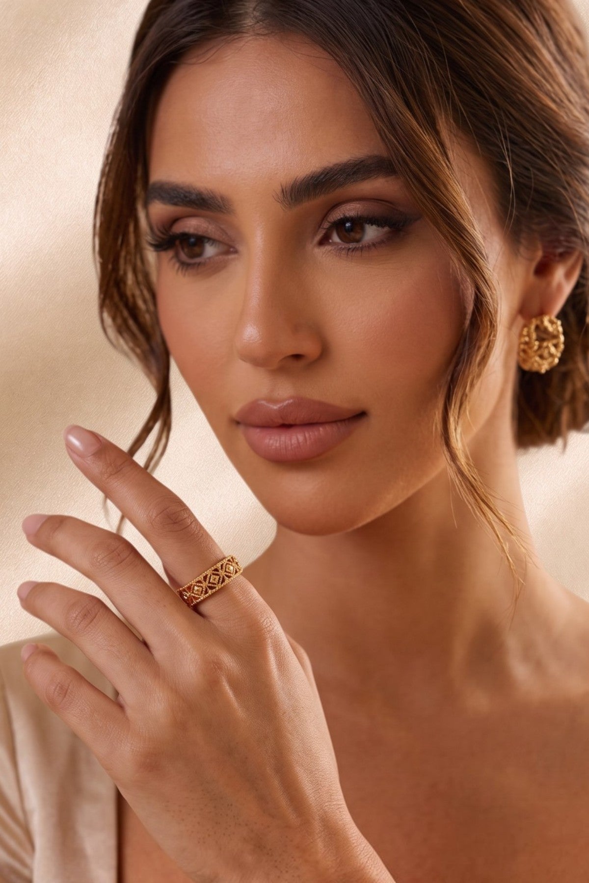 Reem golden ring for women
