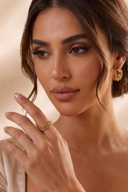 Reem golden ring for women