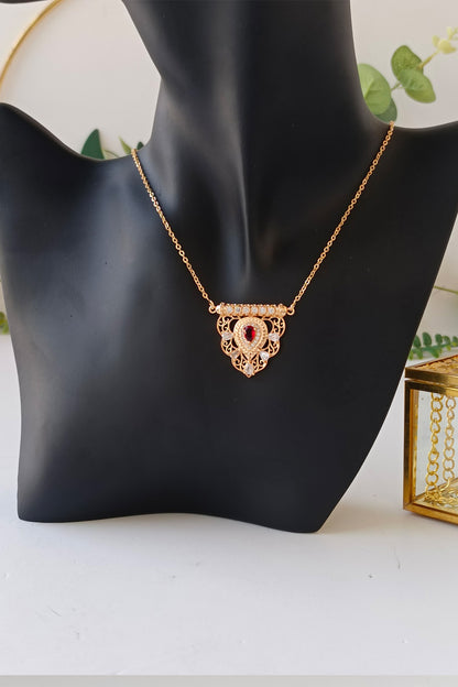 Abeer Golden Traditional Pendant Set