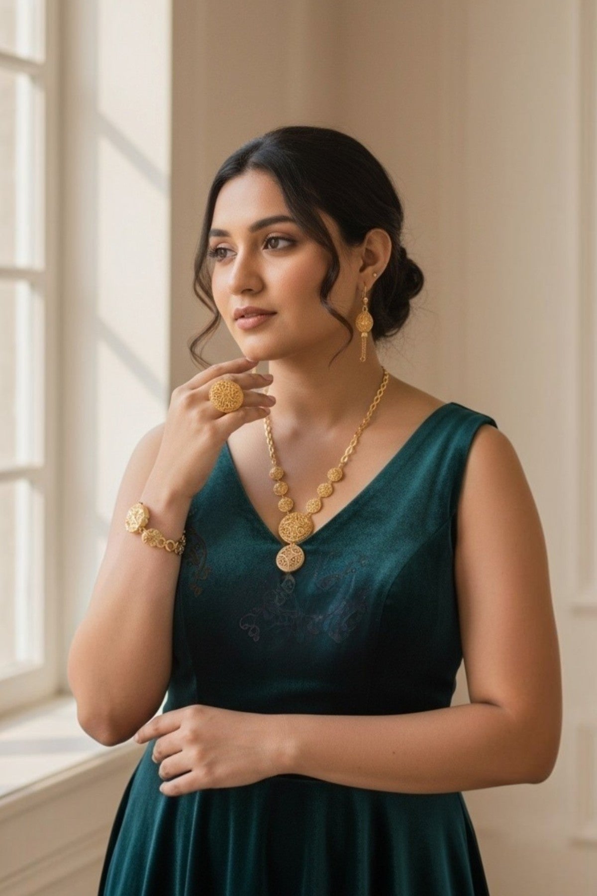Najla Golden Necklace Set