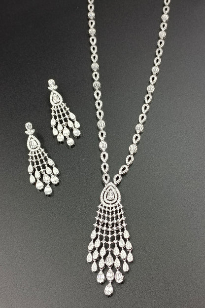 White Zircon Necklace Set